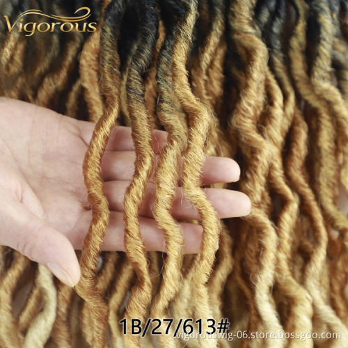 Vigorous faux locs crochet hair extensions for braids accessories private label gypsy locs wholesale braiding hair